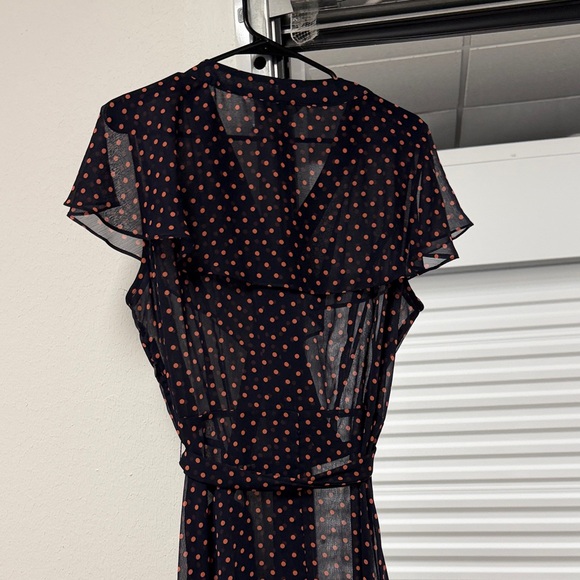 CJ Banks Women’s Blue and Red Polka Dot Dress Size 16 W - Picture 7 of 11